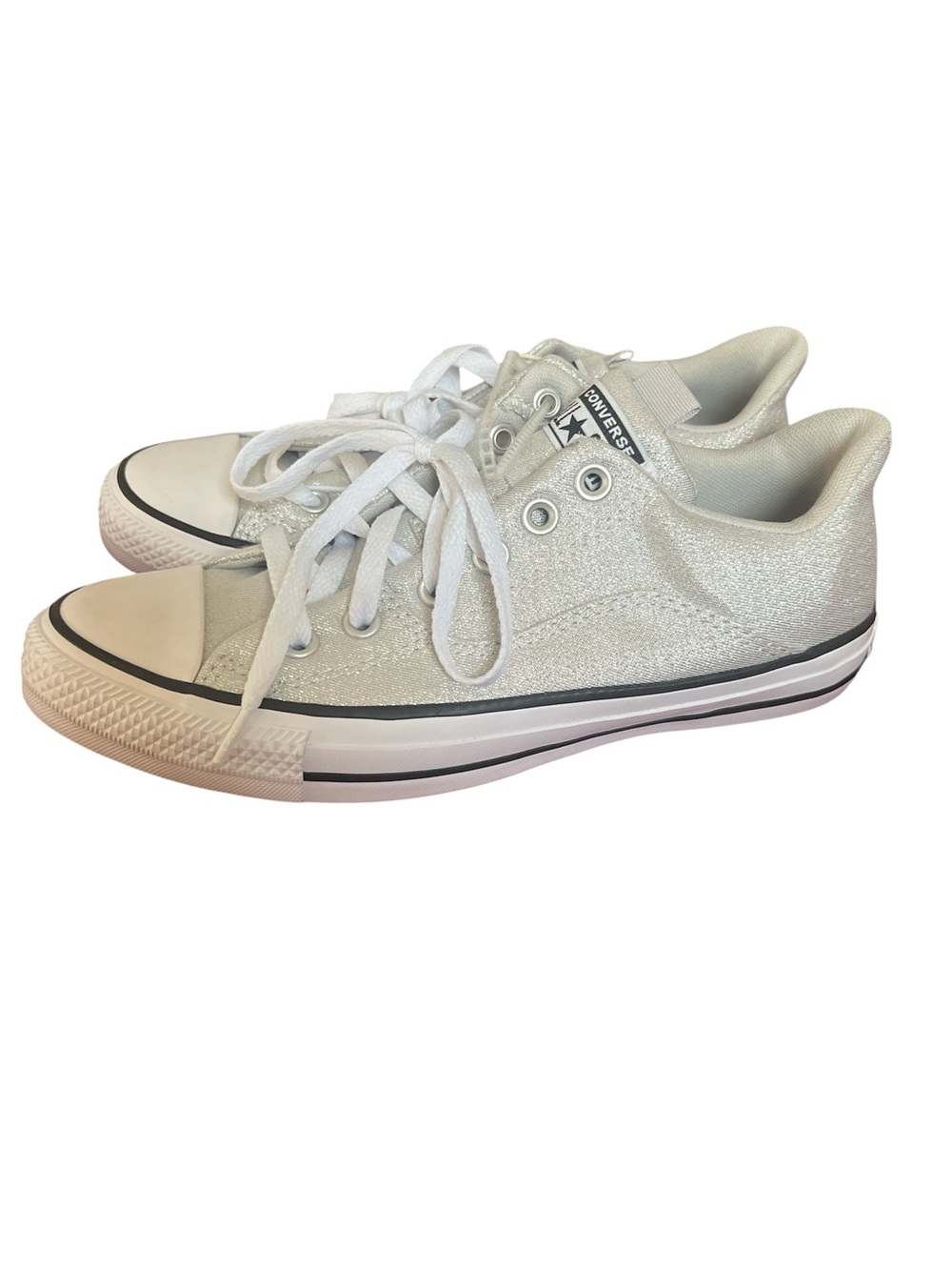 Converse' Low Top Glitter Sneakers in Silver